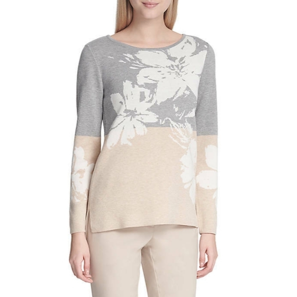 Tunic Crew Neck Knit Sweater